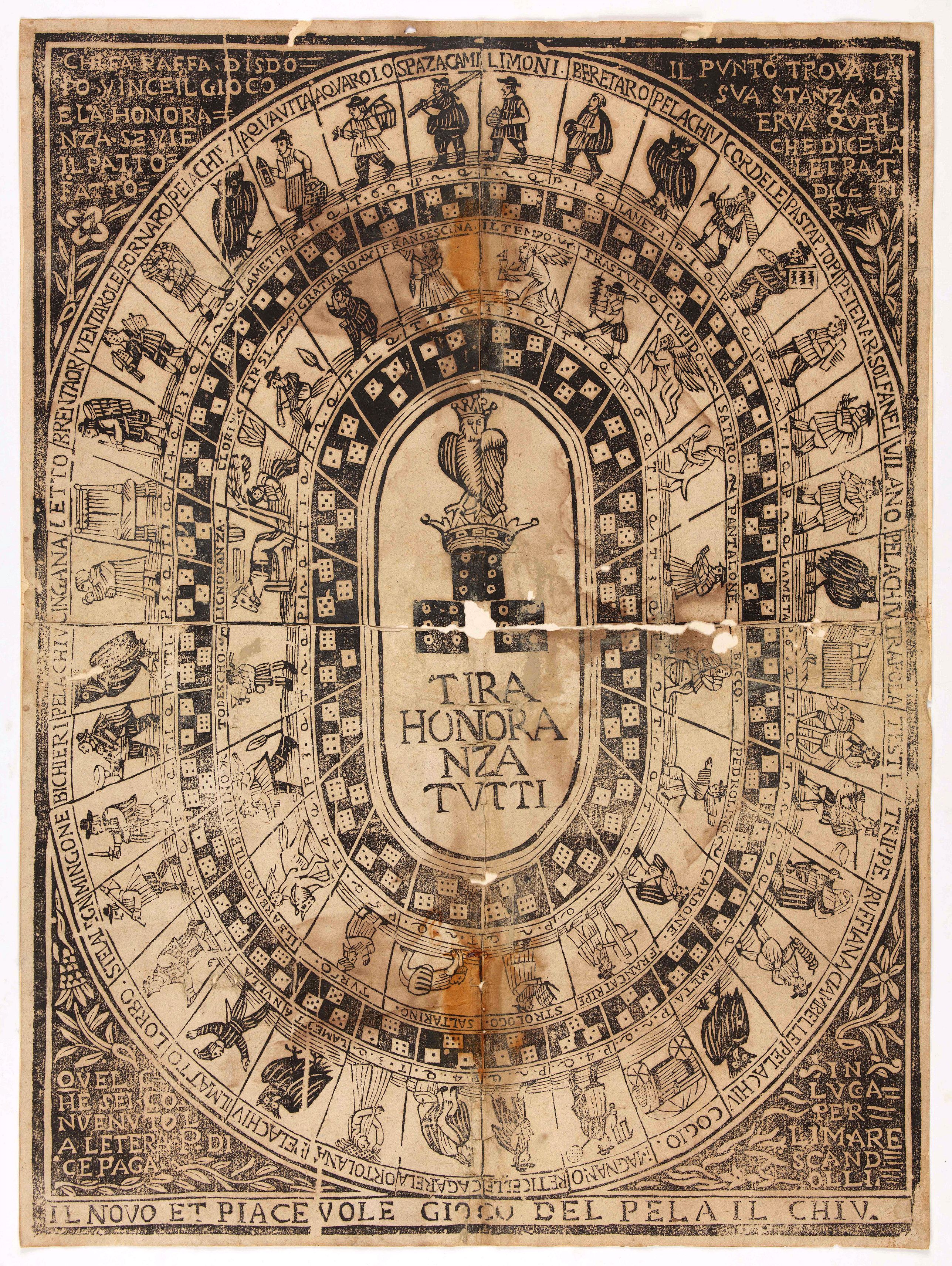 TIPOGRAFIA MARESCANDOLI, Tira Honoranza Tutti., antique map, old maps
