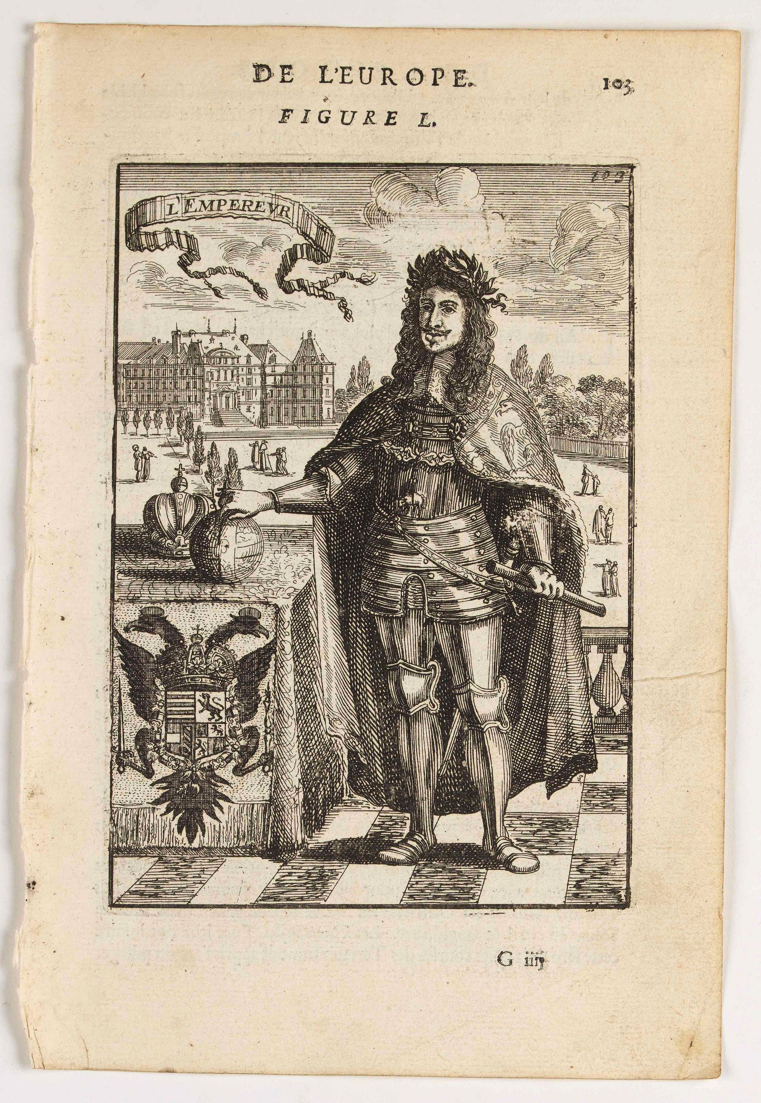 MANESSON MALLET, A., L'Empereur., antique map, old maps
