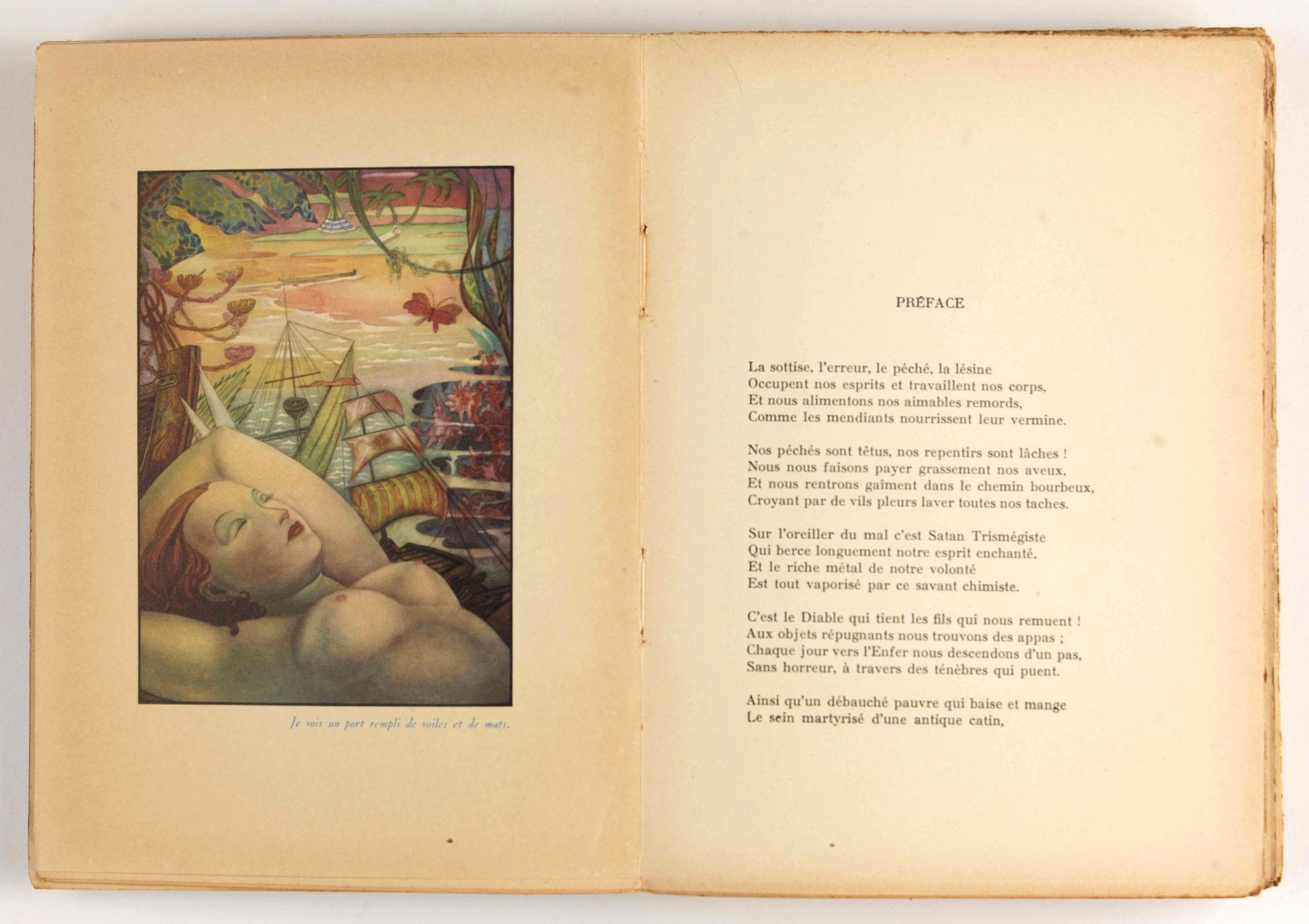 ANONYMOUS, Les Fleurs du Mal by Charles Baudelaire ( Laboccetta ), antique map, old maps