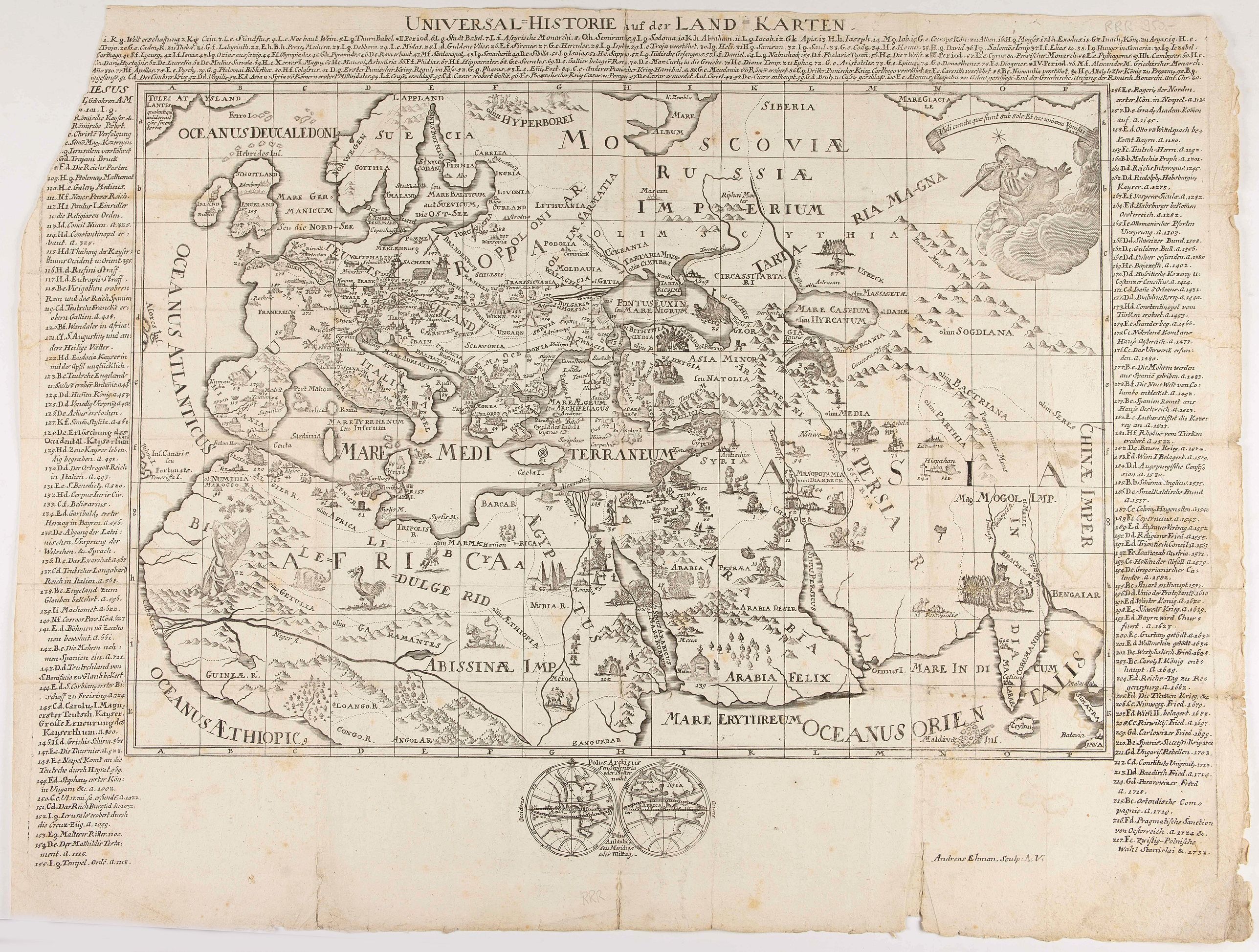 STIEFFEL, Ph., Universal = history auf der Land=Karten., antique map, old maps