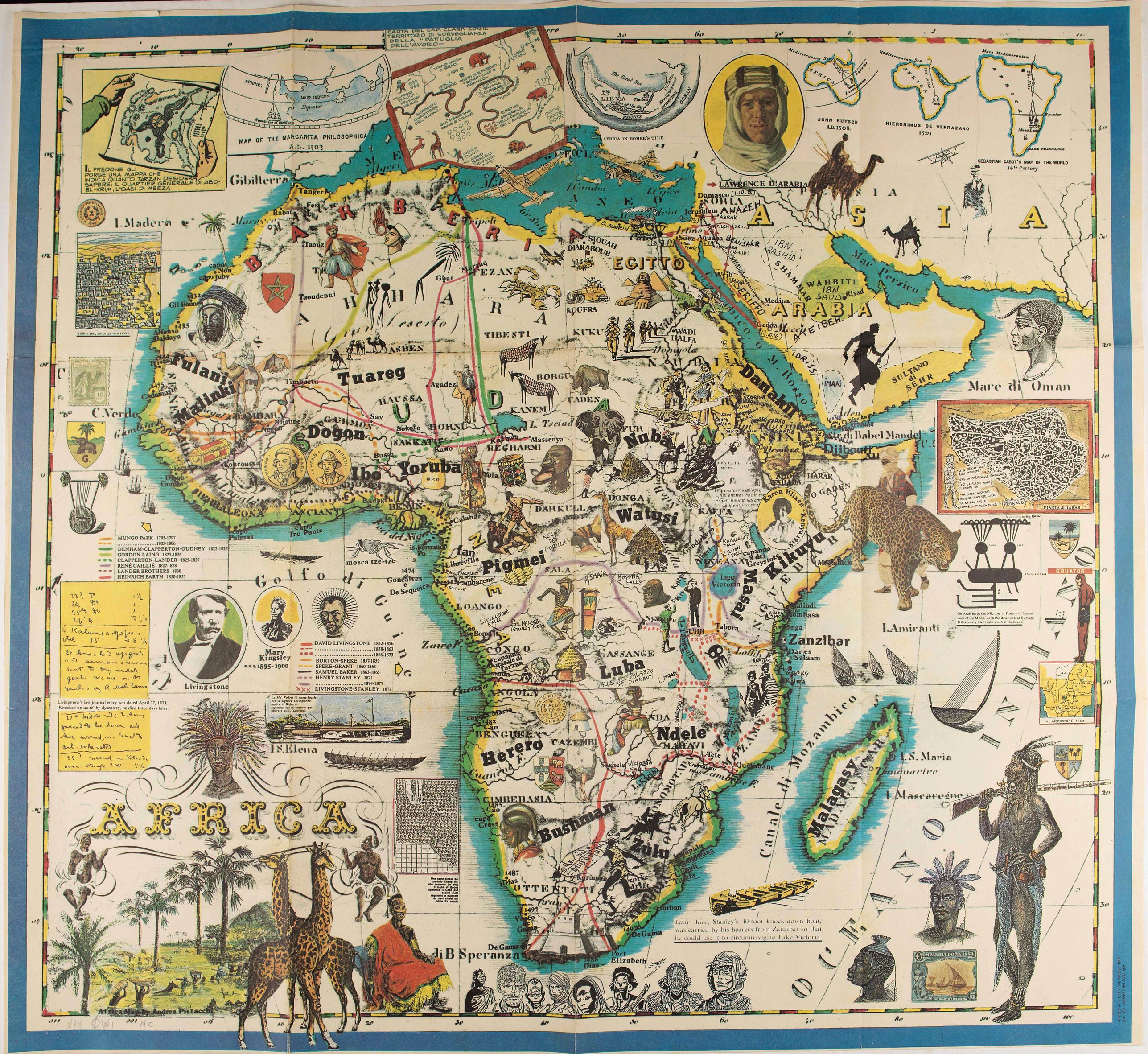 ALLEGATO CORTO MALTESSE, Africa., antique map, old maps