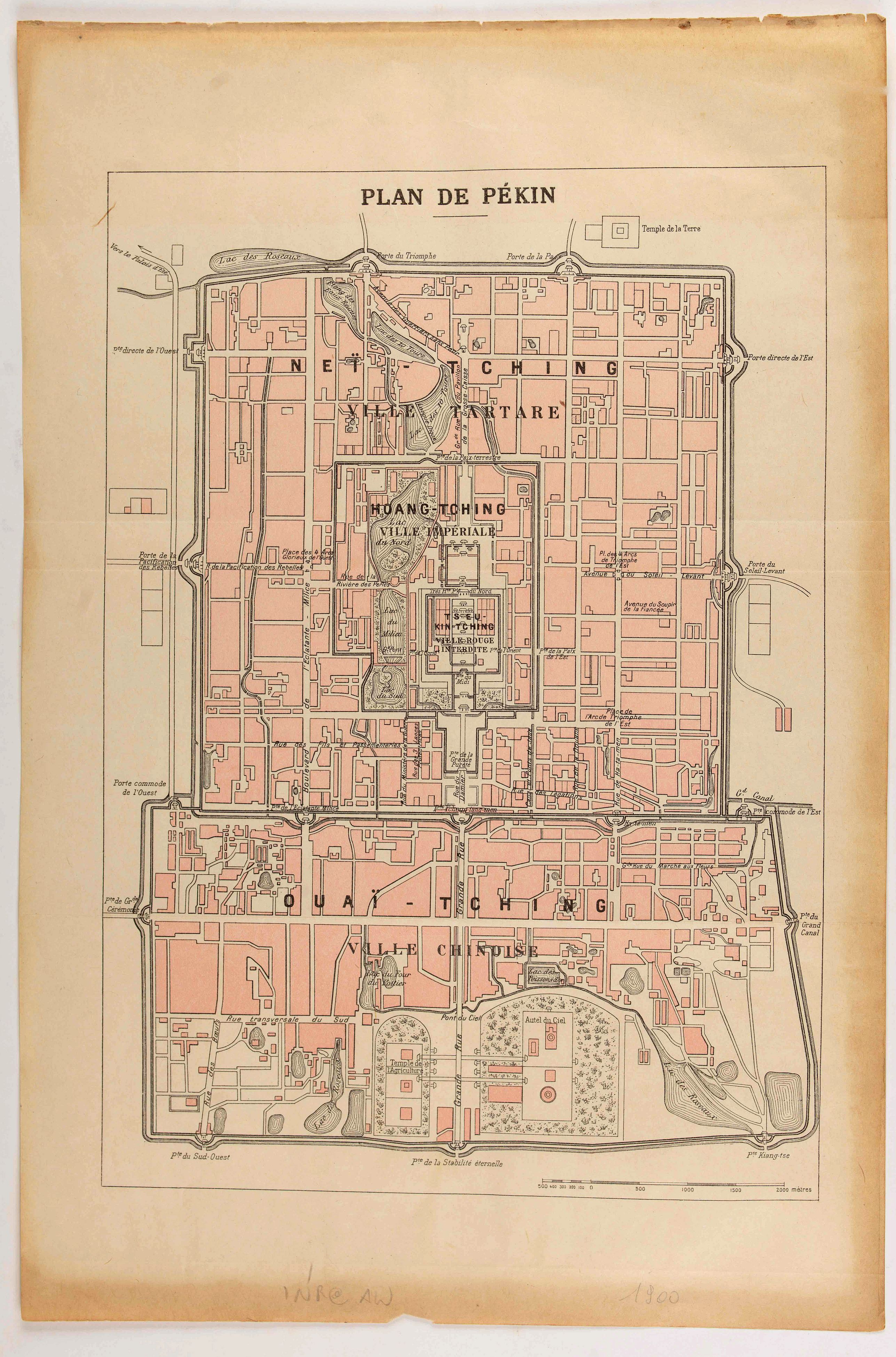 SERVICE GEOGRAPHIQUE DE L'ARMEE., Peking Plan, antique map, old maps