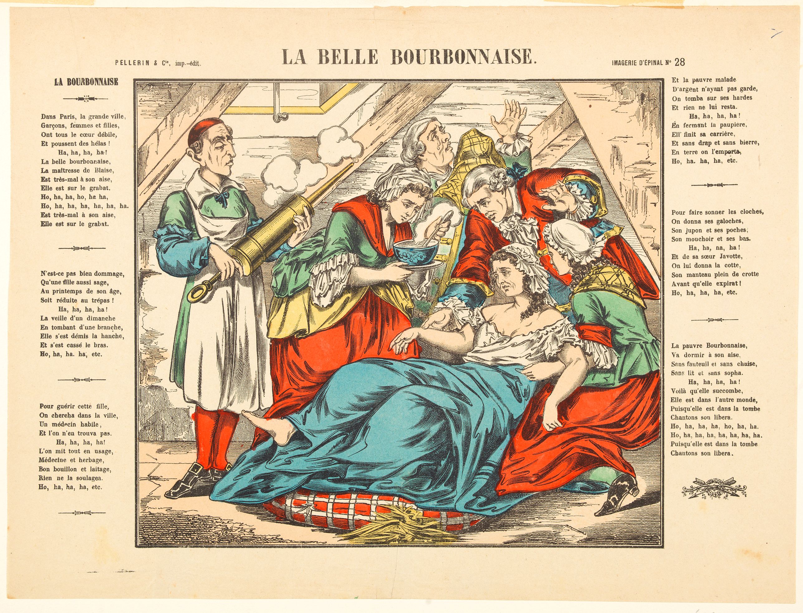 PELLERIN & CO., La Belle Bourbonnaise., antique map, old maps