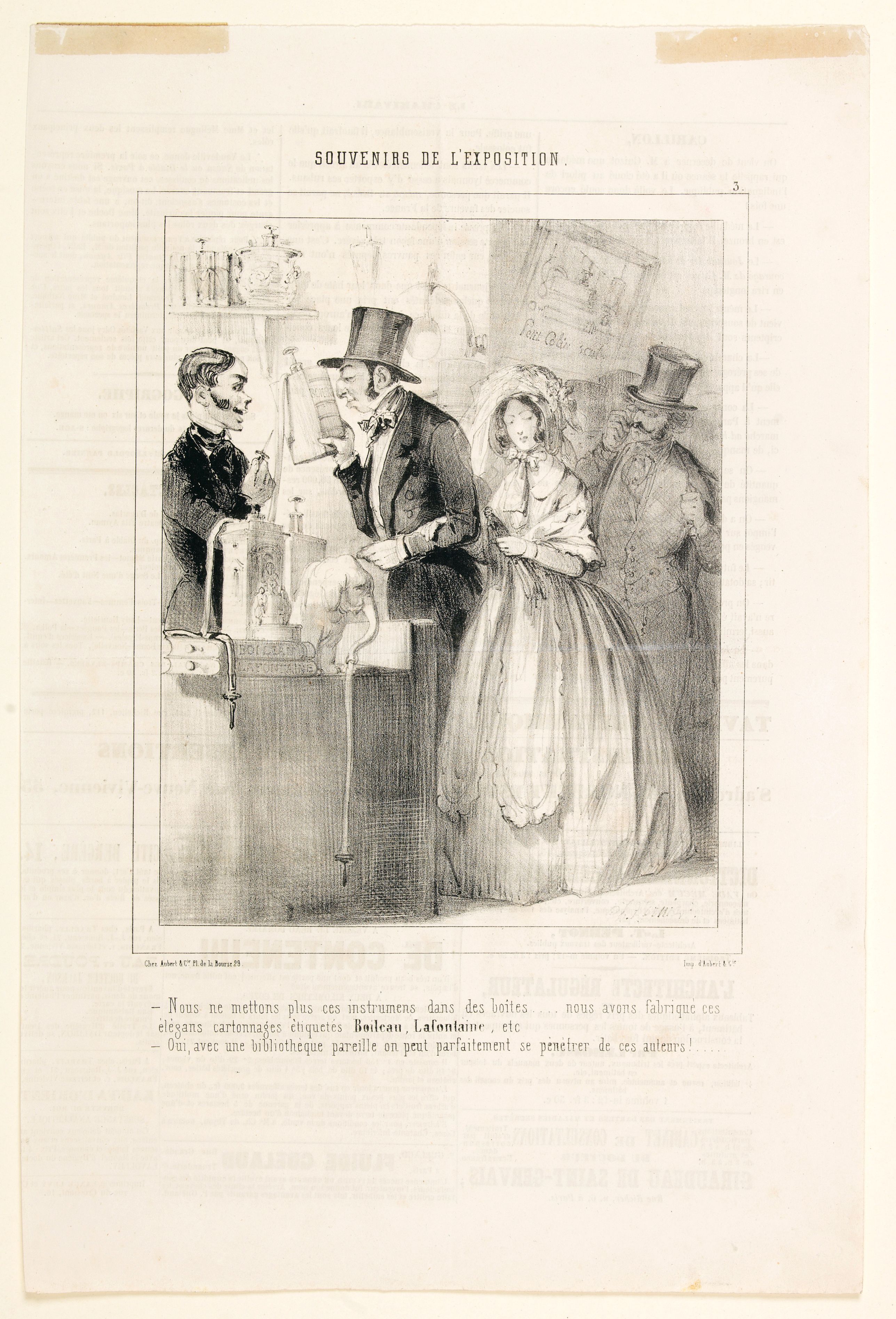 AUBERT & CO., Souvenirs de L'Exposition., antique map, old maps