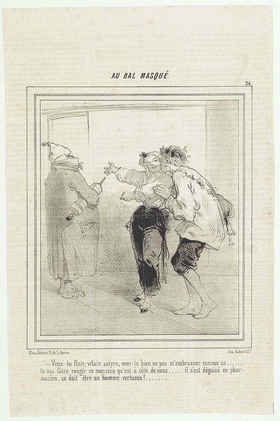 AUBERT & CO., Au Bal Masque No. 24, antique map, old maps