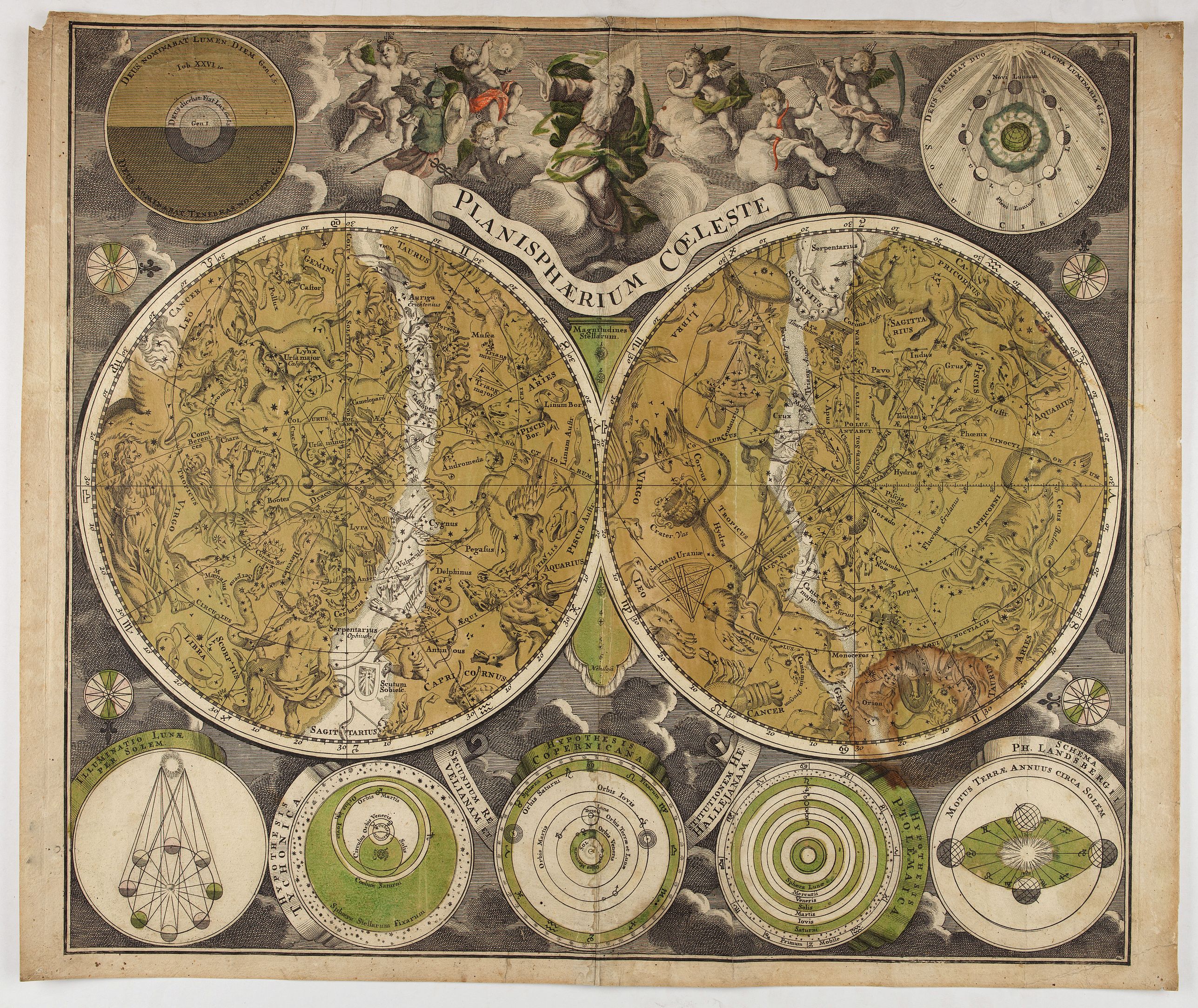 SEUTTER, M., Planisphaerium Coeleste., antique map, old maps