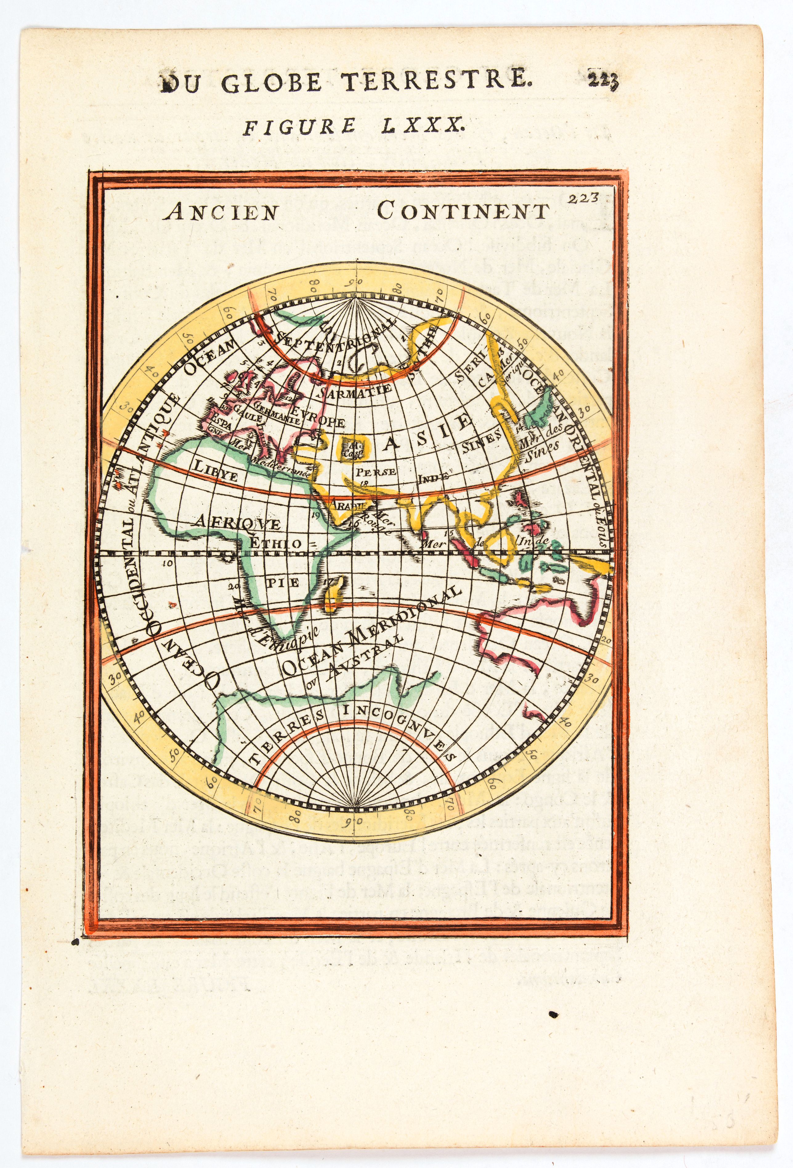 MALLET, A. M., Ancien Continent., antique map, old maps