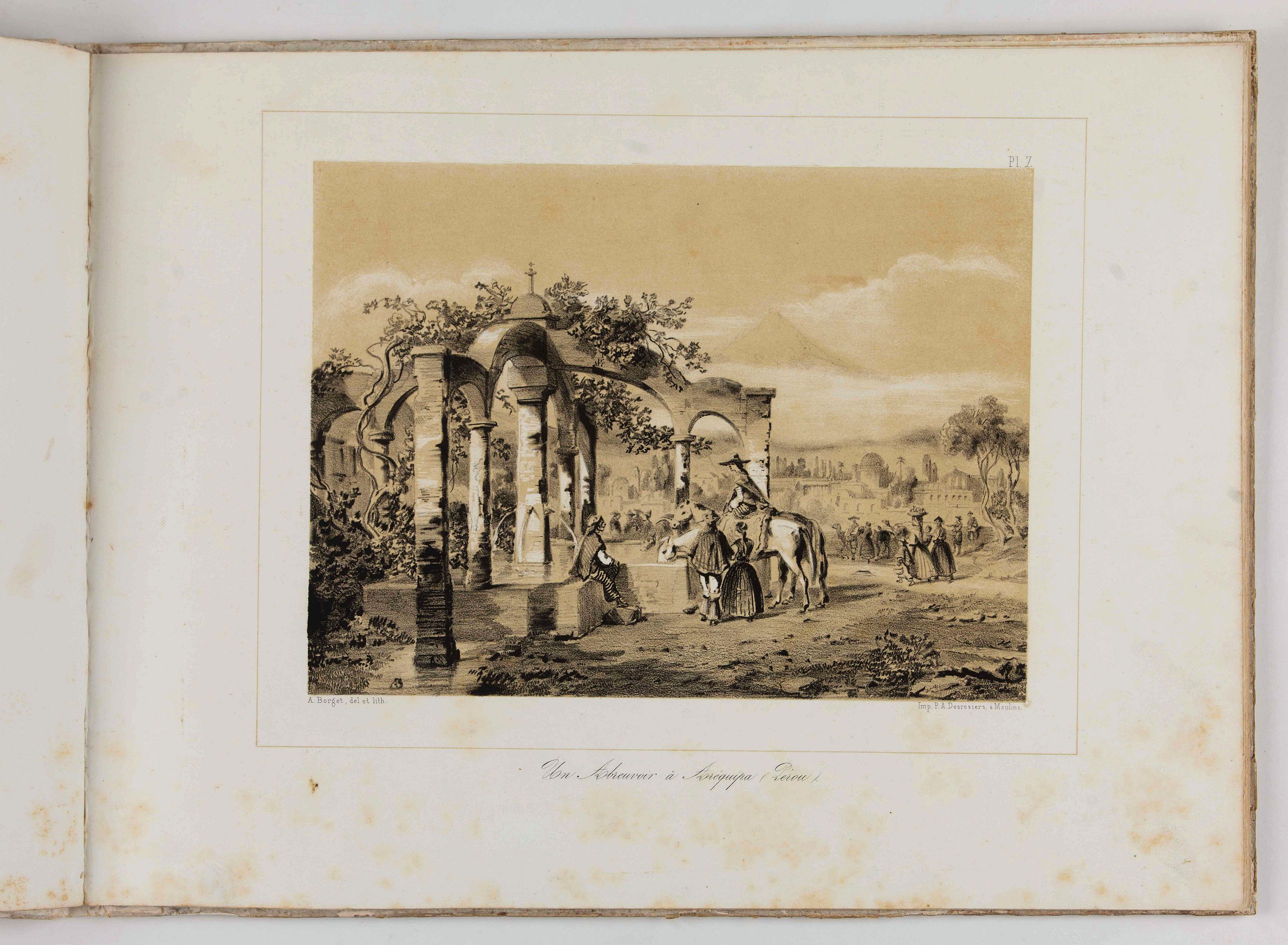 BORGET, Auguste., Fragments d'un voyage autour du monde., antique map, old maps