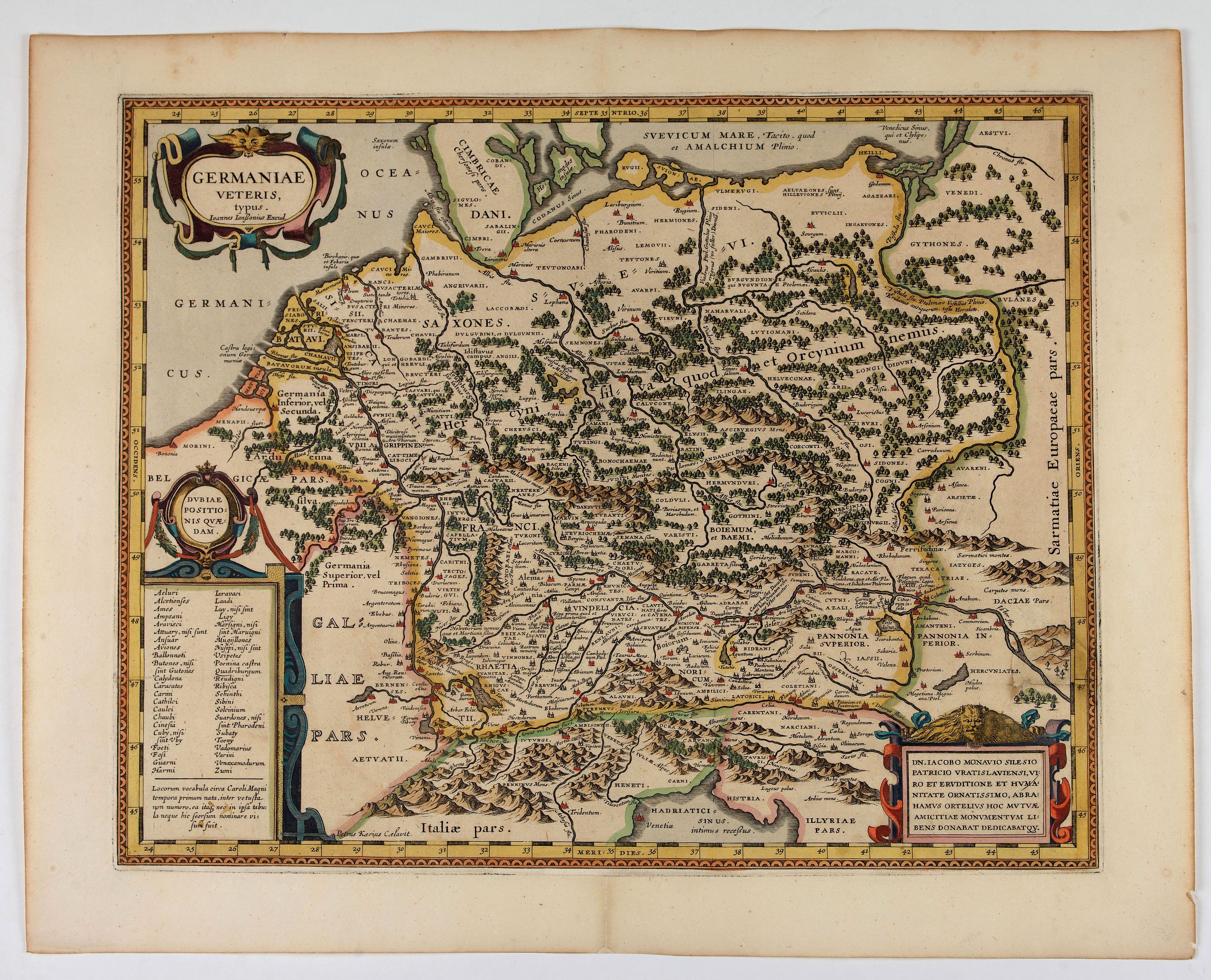 JANSSONIUS, J., Germaniae Veteris typus., antique map, old maps
