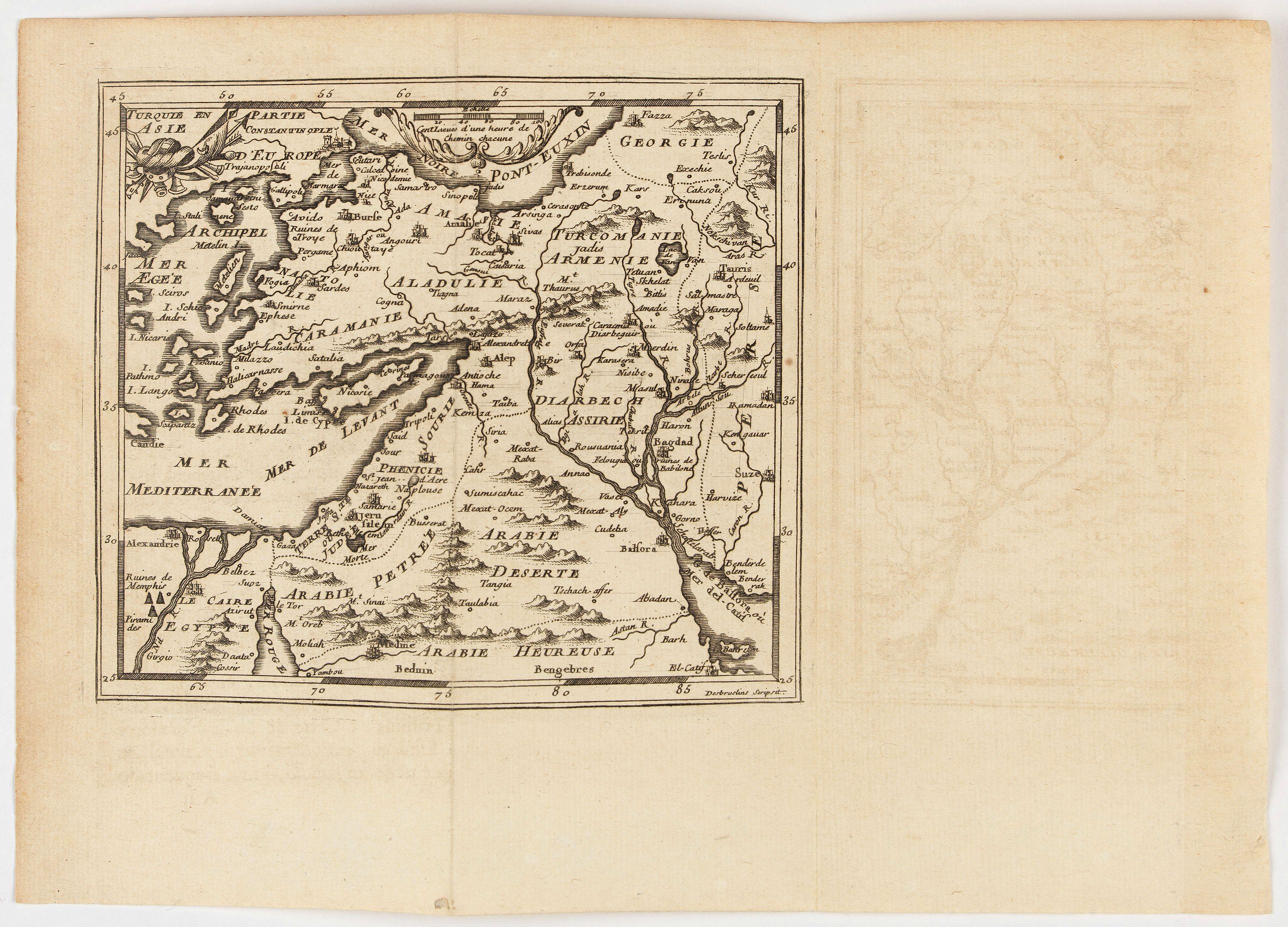 GIUSTINIANI, F., (Arabian peninsula, Turkey, Irak)., antique map, old maps