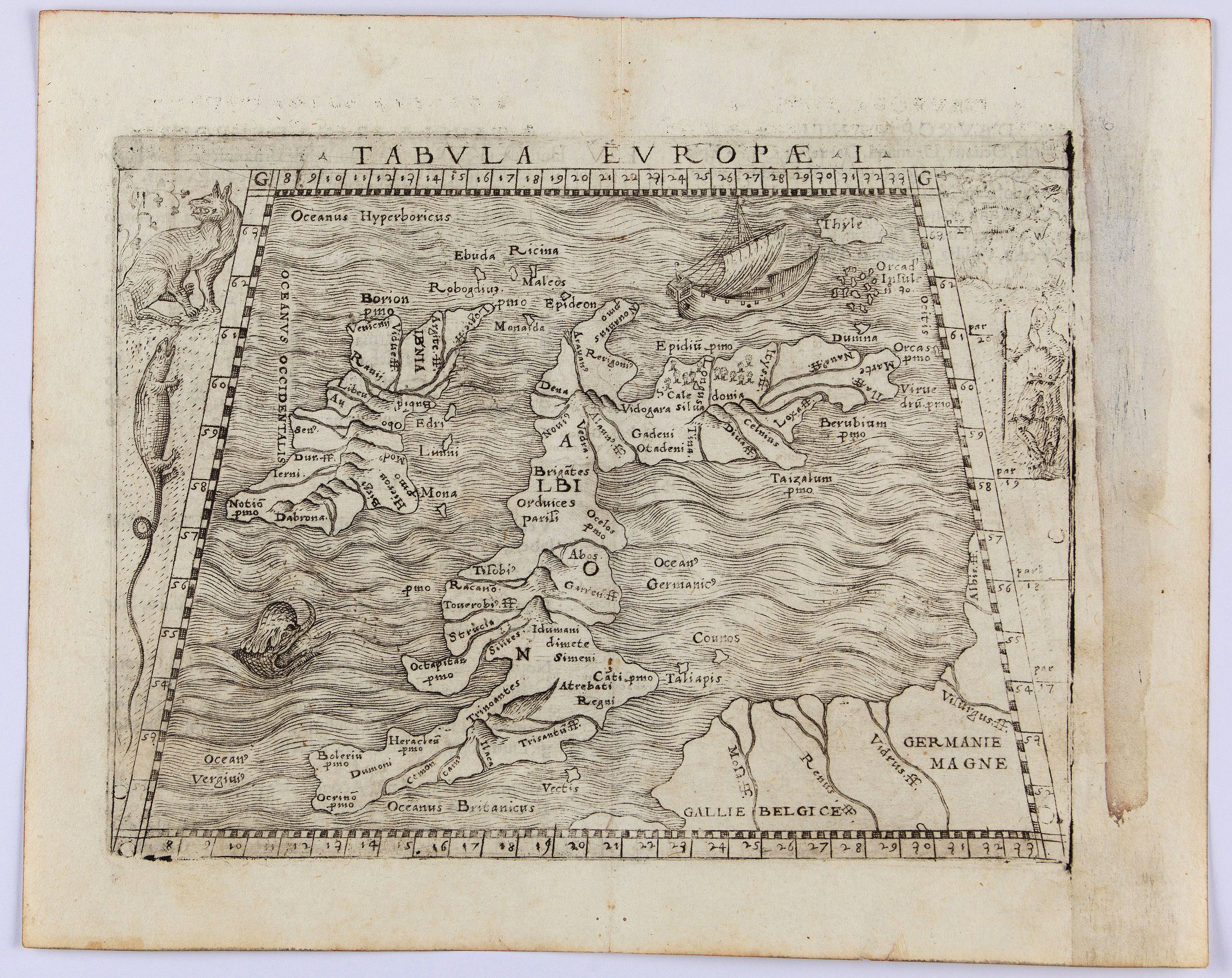 GASTALDI, G., Tabula Europae I. (British Isles), antique map, old maps