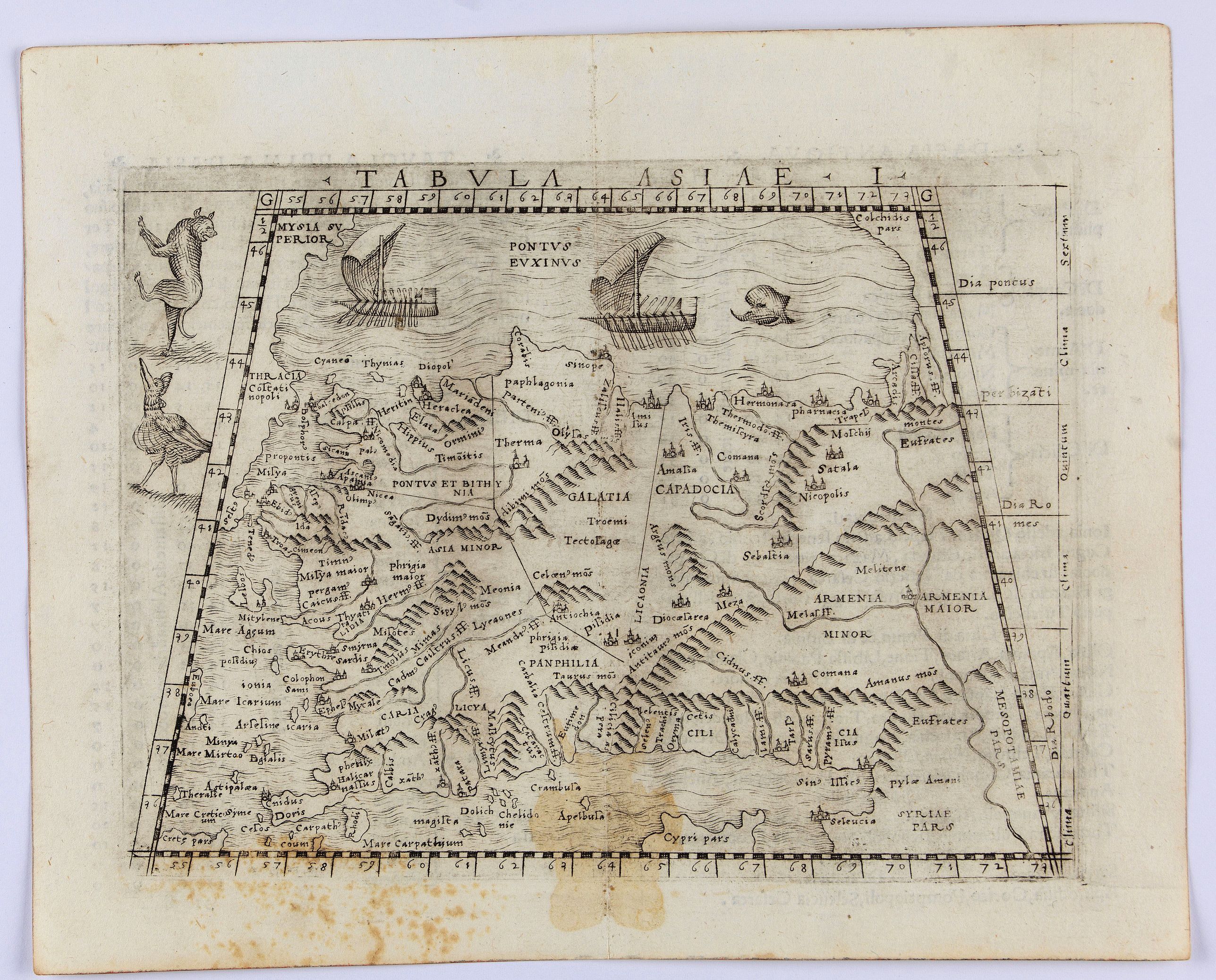 GASTALDI, G., Tabula Asiae I., antique map, old maps
