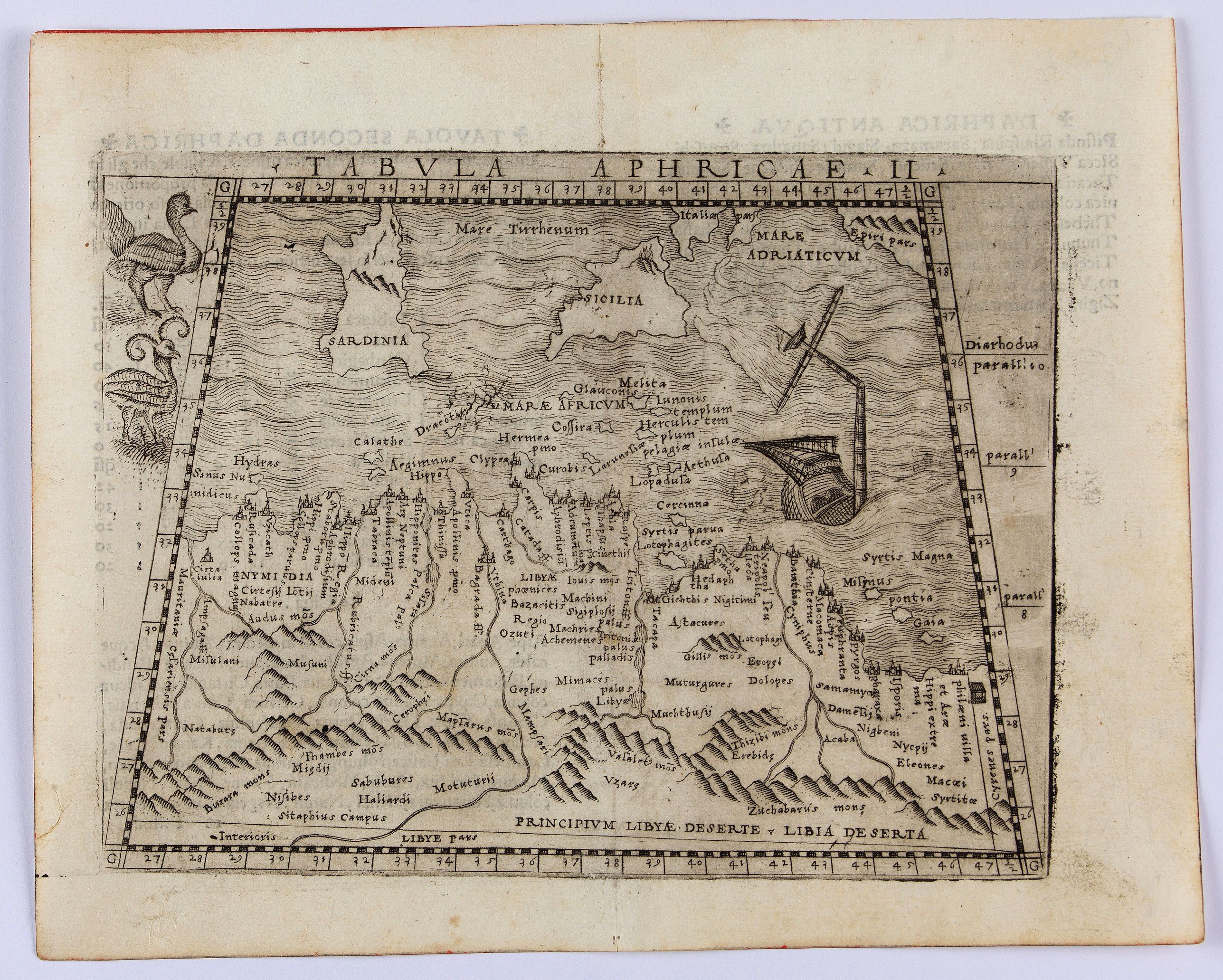 GASTALDI, G., Tabula Aphricae II., antique map, old maps