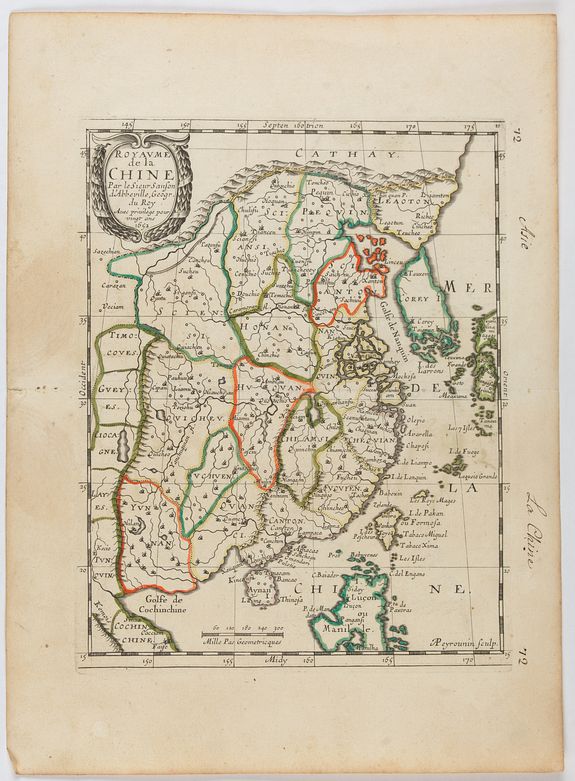 SANSON, N., Royaume de la Chine. . ., antique map, old maps