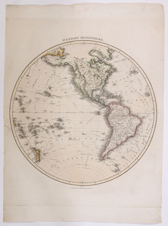 THOMSON, John., Western Hemisphere., antique map, old maps