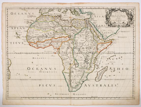 SANSON, N, Africa Vectus., antique map, old maps