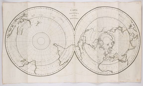 BUFFON / BLANCHARD., Carte des deux Regions Polaires. . ., antique map, old maps