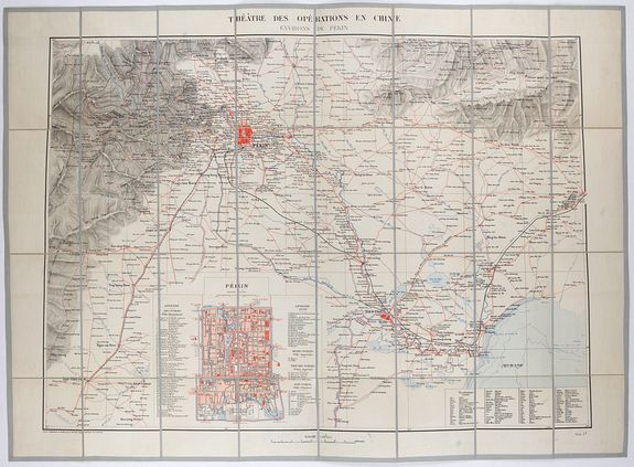 SERVICE GEOGRAPHIQUE, Théâtre des opérations en Chine : environs de Pékin., antique map, old maps
