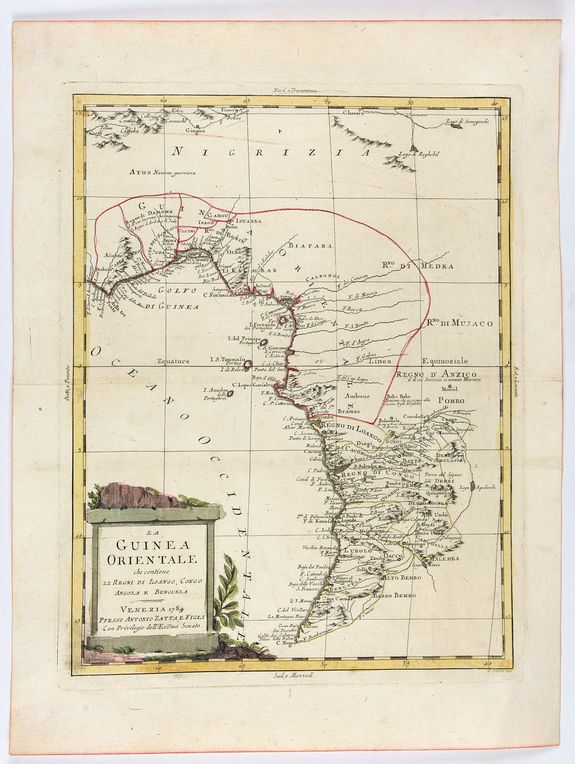 ZATTA, A., La Guinea Orientale . . ., antique map, old maps