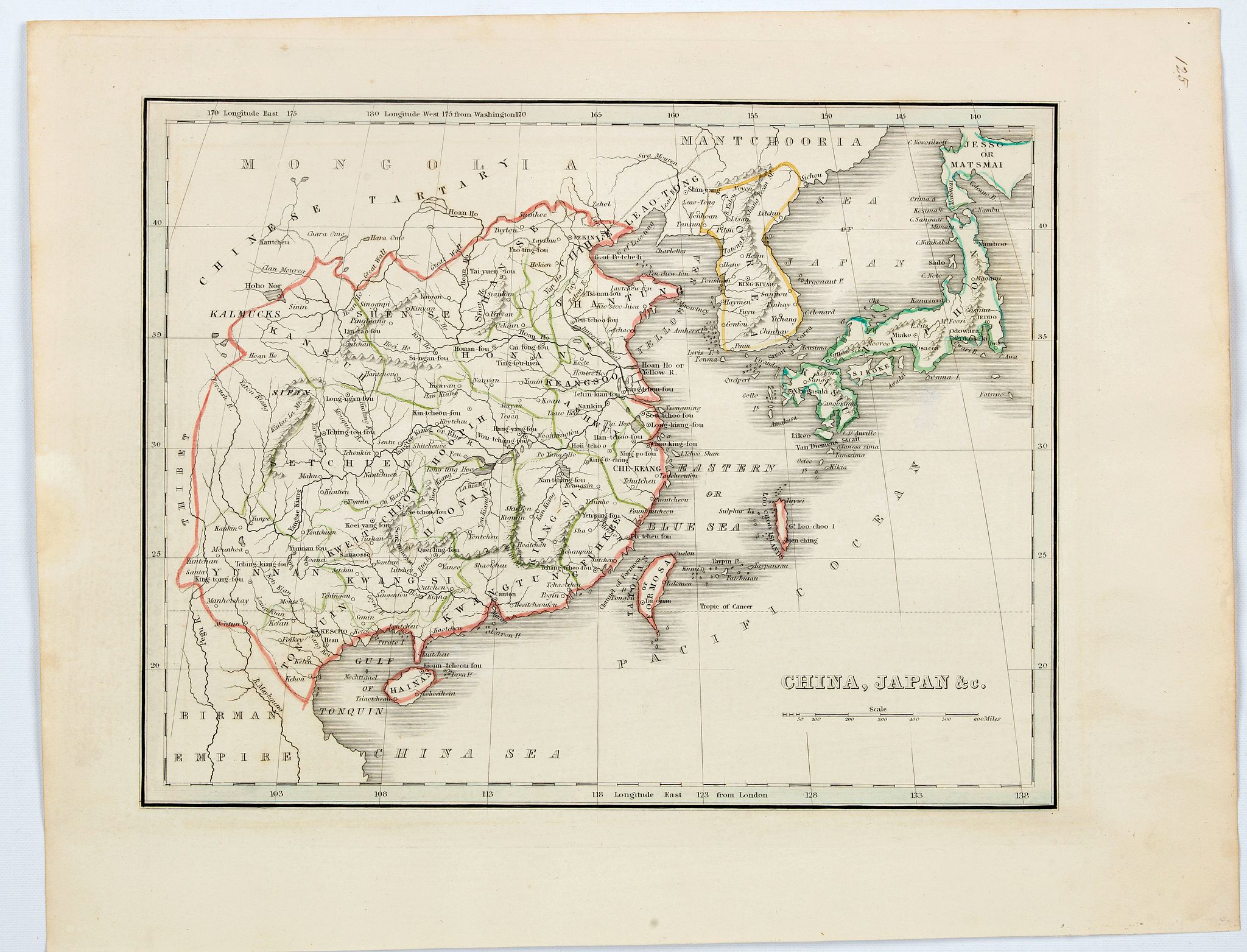 BRADFORD, T.G., China, Japan. . ., antique map, old maps