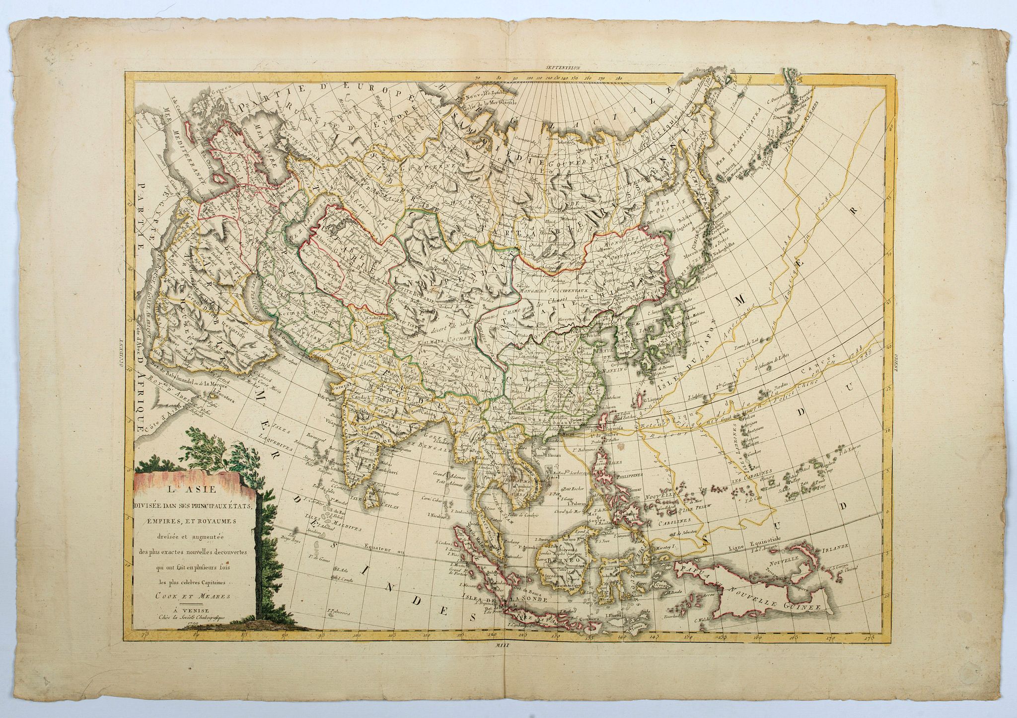 LA SOCIETE CHALCOGRAFIQUE., L'Asie, antique map, old maps