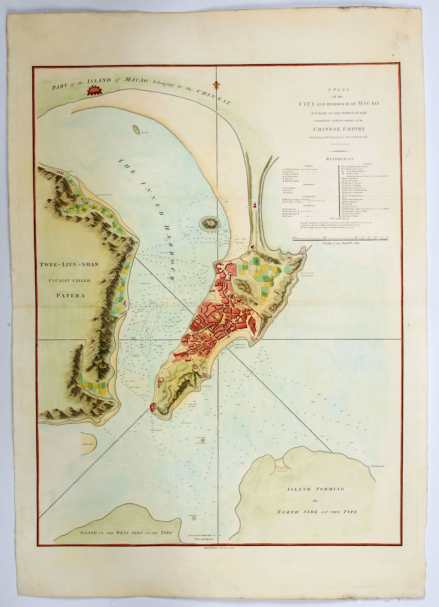 NICOL, G., A Plan of the city and harbour of Macao : a colony of the Portugueze, situated at the southern extremity of the Chinese Empire. . ., antique map, old maps