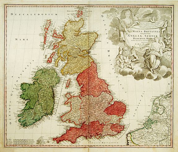 HOMANN, J.-B., Magna Britannia?, antique map, old maps