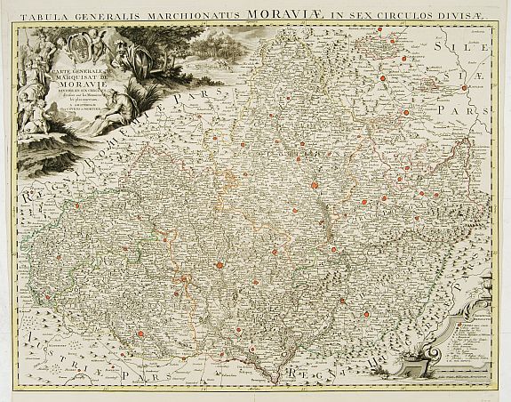 COVENS, J./ MORTIER, P., Carte générale du marquisat de Moravie.., antique map, old maps