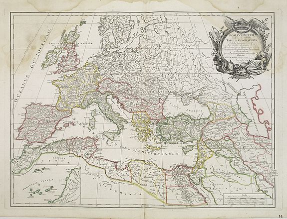 ROBERT DE VAUGONDY, G., Romani Imperii occidentalis . . ., antique map, old maps