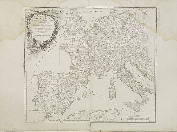 ROBERT DE VAUGONDY, G., Imperium Caroli Magni Occidentis Imperatoris. . ., antique map, old maps