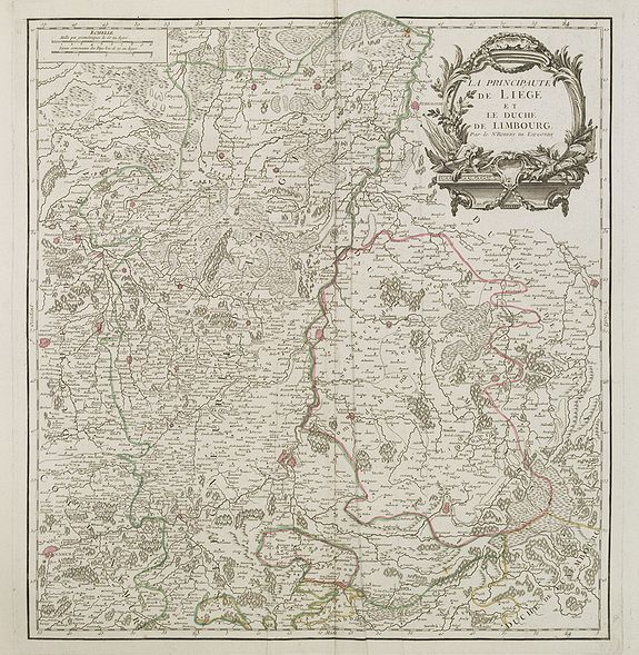 ROBERT DE VAUGONDY, G., La principaute de Liege et le duche de Limbourg., antique map, old maps