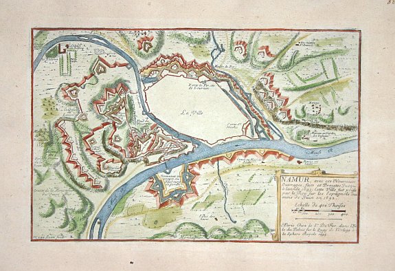 FER, N de, Namur, antique map, old maps