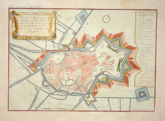 FER, N de, Berg st Winox., antique map, old maps