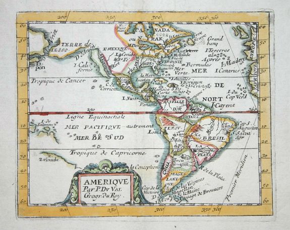 DUVAL,P., Amerique, antique map, old maps
