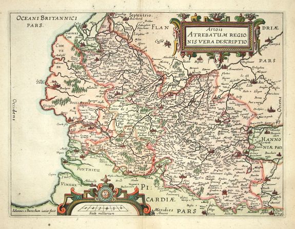 GUICCIARDINI,L., Artois, antique map, old maps