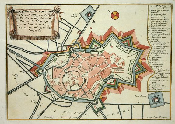 FER, N de, Winoxbergen., antique map, old maps