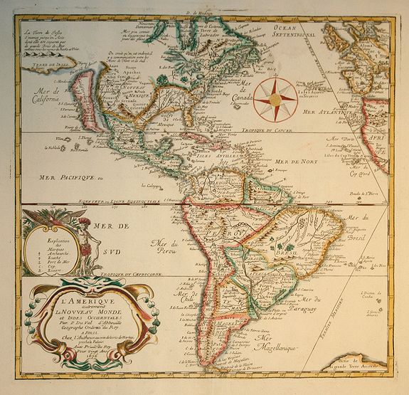DUVAL,P., L' Amerique autrement le Nouveau Monde et Indes Occidentales, antique map, old maps