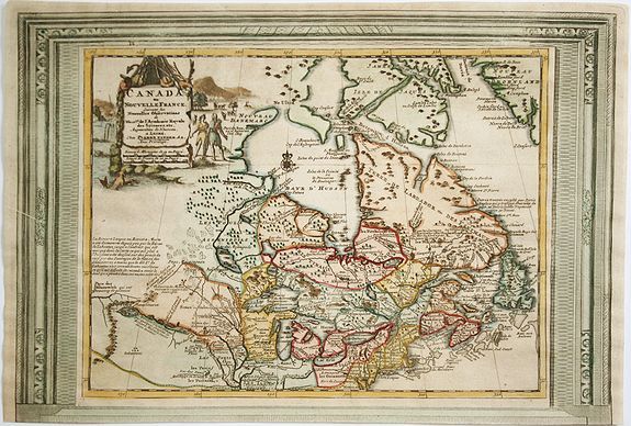 AA, P. van der., Canada ou Nouvelle France.., antique map, old maps
