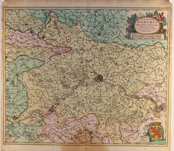 VISSCHER,N., Comitatus Namurci.., antique map, old maps