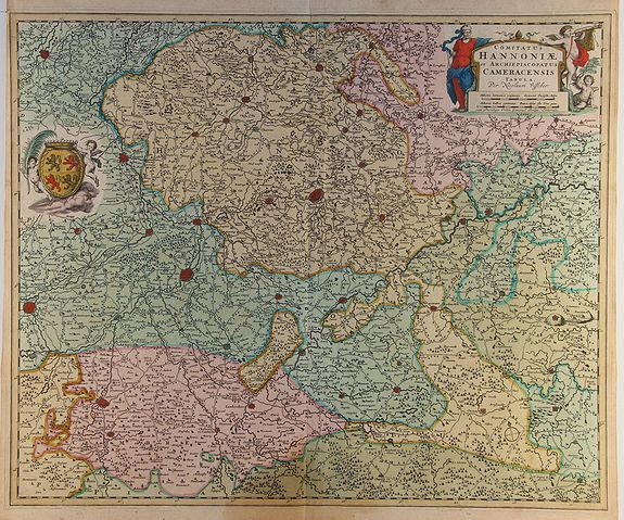VISSCHER,N., Comitatus Hannoniae.., antique map, old maps