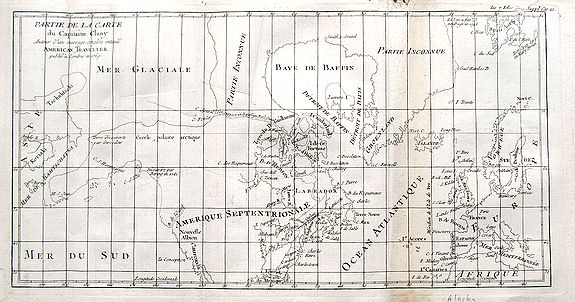 DE VAUGONDY, R., Partie de la Carte du Capitaine Cluny. . ., antique map, old maps