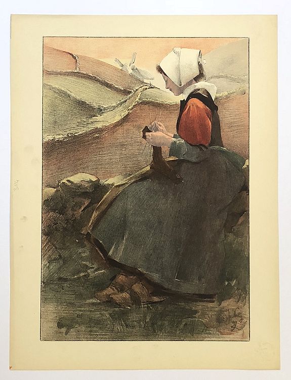 lL'Estampe Moderne, Jacques Wely - Fleur de Lande, antique map, old maps