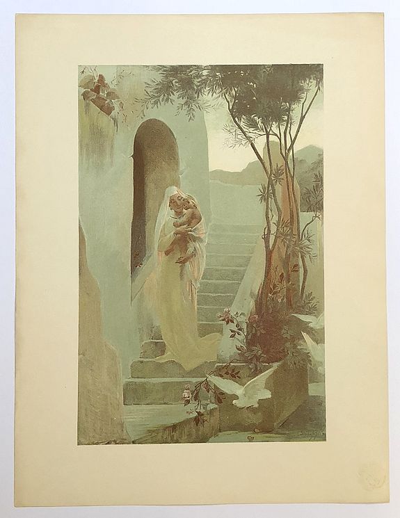 l'Estampe Moderne, Guillaume Dubuffe - L’enfant - 1898, antique map, old maps