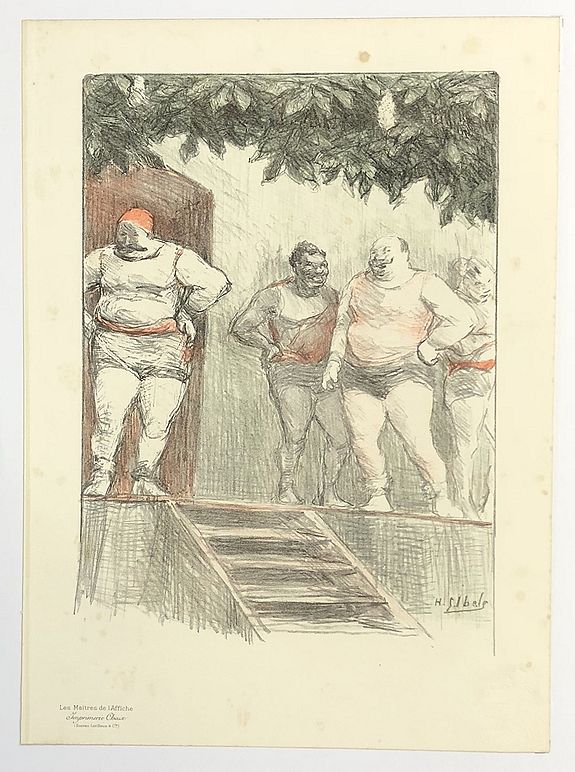 les Maîtres de l'Affiche, H.G.Ibels - Les Lutteurs Forains, antique map, old maps