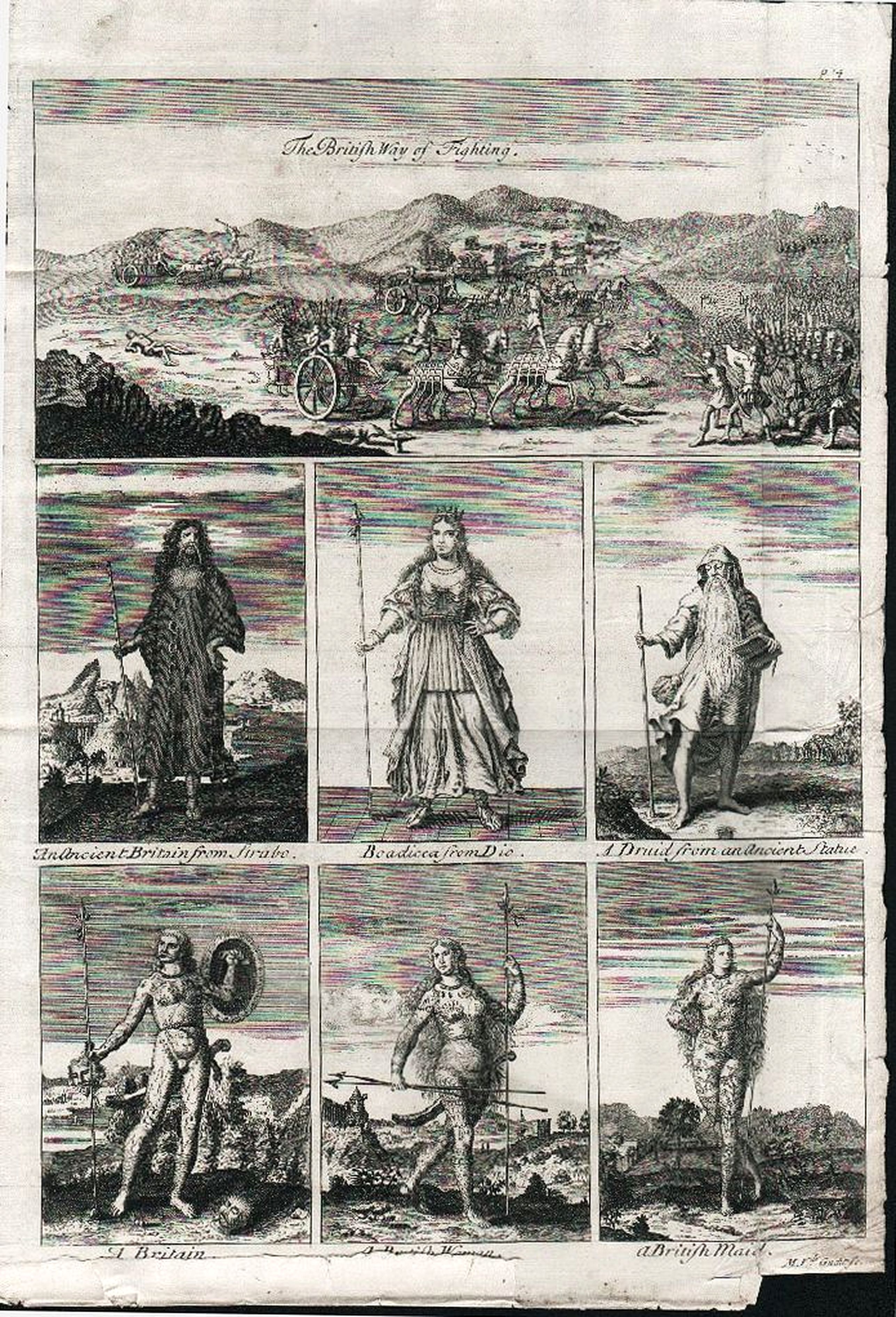 VANDERGUCHT, Michael., The British Way of Fighting., antique map, old maps