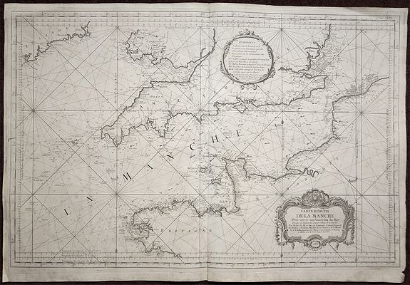 BELLIN, Jacques Nicholas , Carte de la Manche réduite Pour servir aux Vaisseaux du Roy. , antique map, old maps