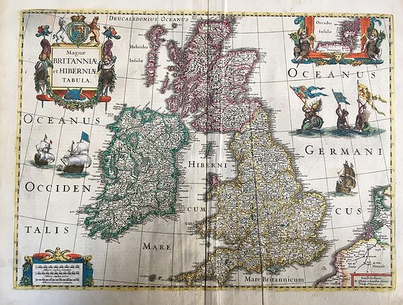 JANSSONIUS, J., Magnae Britanniae et Hiberniae Tabula., antique map, old maps