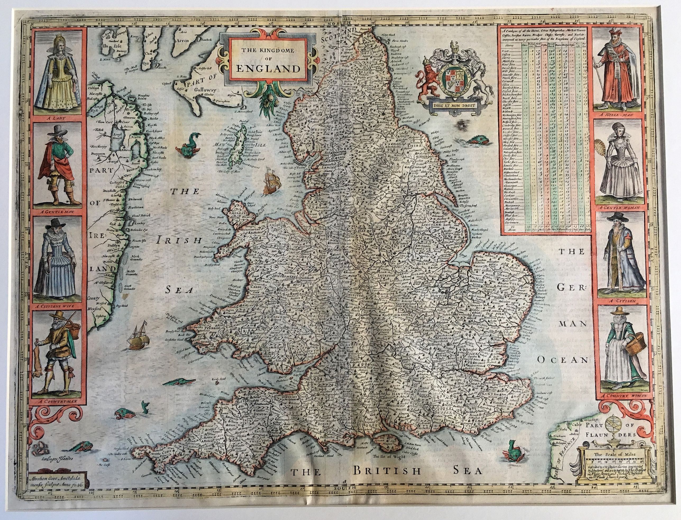 SPEED, John., The Kingdome of England., antique map, old maps