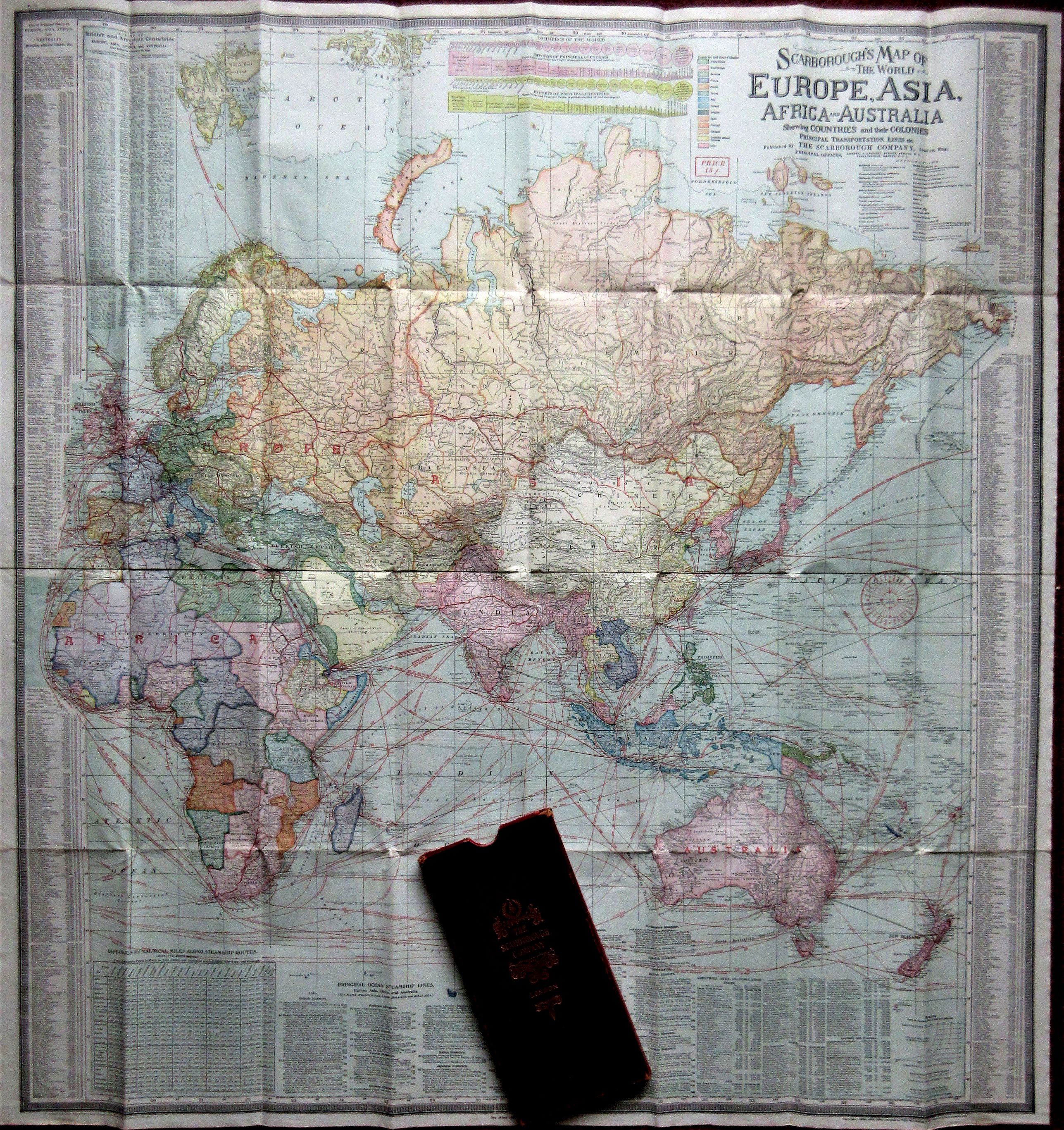 THE SCARBOROUGH COMPANY. , Scarborough’s map of the World. , antique map, old maps