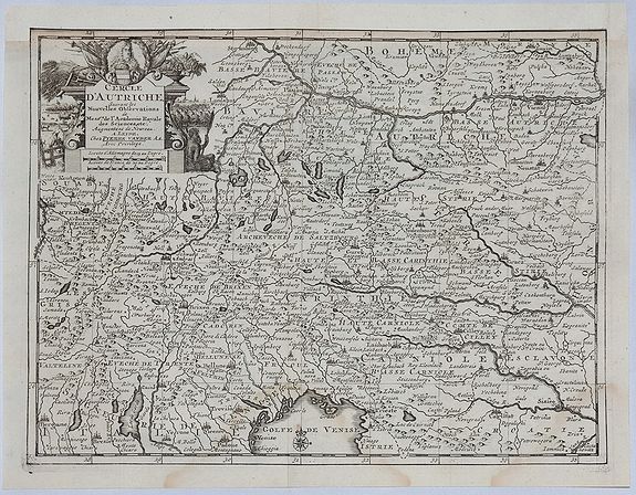 VAN DER AA, P., Cercle D’Autriche suivant les Nouvelles Observations., antique map, old maps